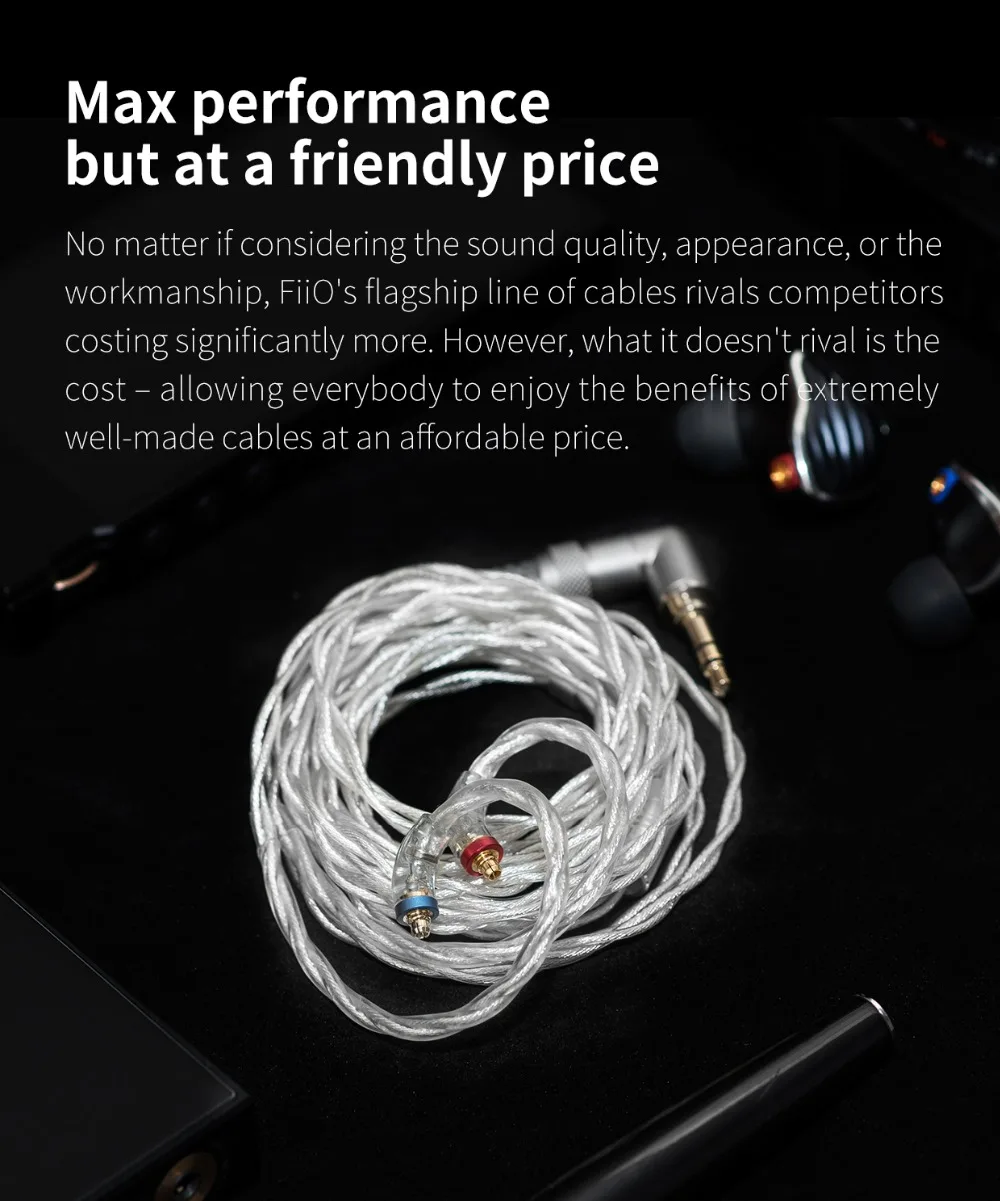 FiiO LC-2.5D LC-3.5D LC-4.4D высокой степени чистоты монокристаллический стерлингового серебра Litz кабель для наушников для F9 PRO FH1 M11 LC 3.5D