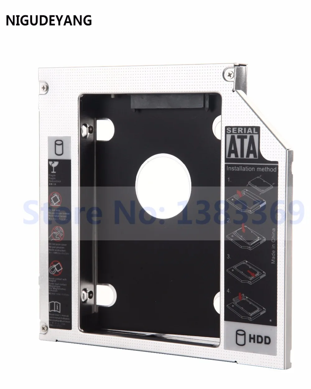

NIGUDEYANG 2nd SATA Hard Disk Drive HDD SSD Caddy Adapter Tray for Lenovo IdeaPad G570 G580 G585 G770 G780