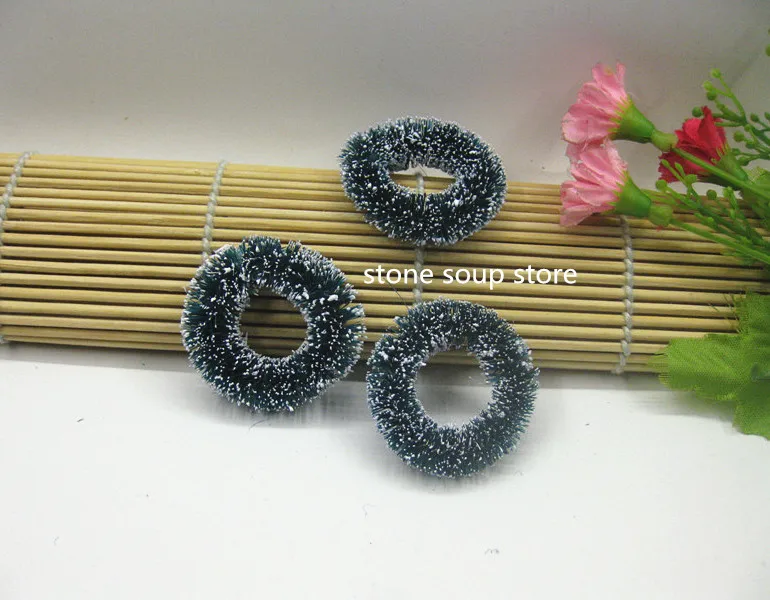 4cm wreaths 8pcs 3-10 шт Мини натуральные Сизалевые венки Рождественские украшения для дома маленькие украшения для рождественской елки подвеска 3-9 см - Цвет: 4cm wreaths 8pcs