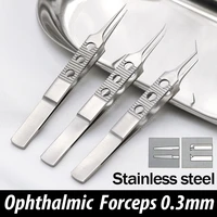 stainless steel microsurgical forceps double eyelid embedding surgery tool 11cm with hook forceps platform forceps