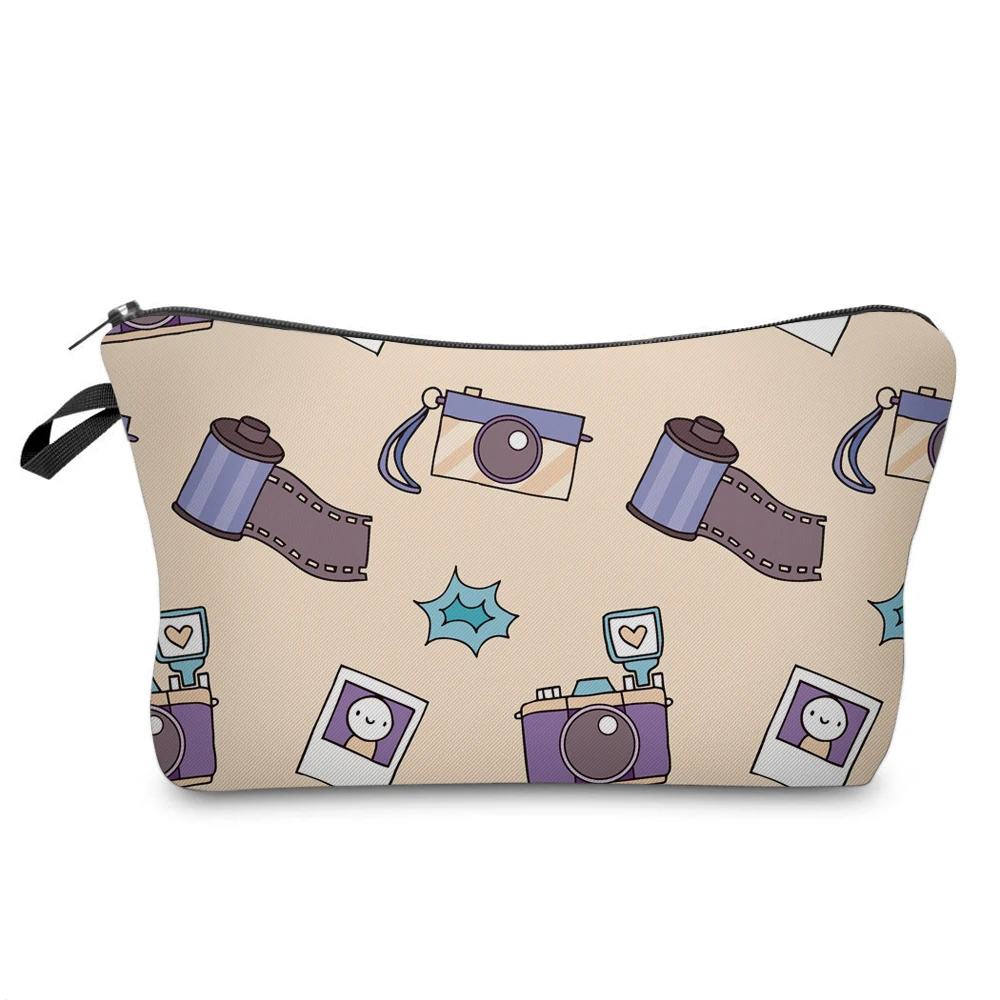 Deanfun 3D печатных косметички Камера узор на молнии Для женщин первой необходимости