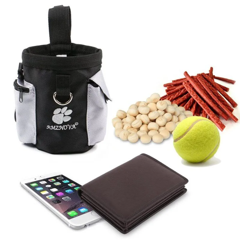 Переносная сумка для корма собак кошек щенков снеков наград поясные сумки