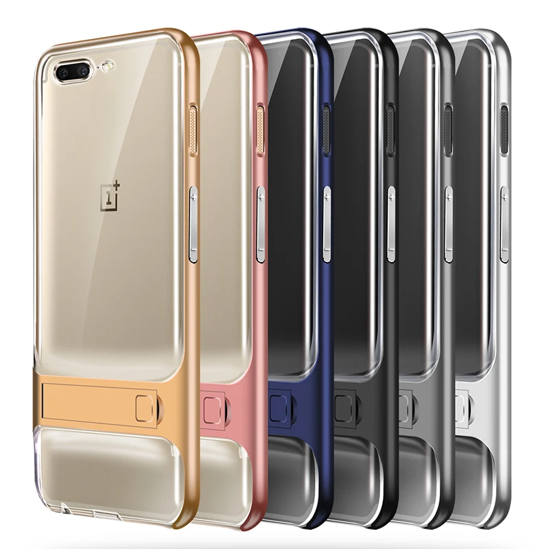 Qushar ультра тонкий гибридный Панцири Чехол для OnePlus 5 Жесткий PC + ТПУ Мягкая задняя