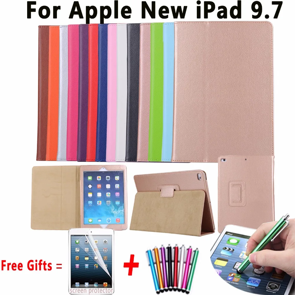 Защитный чехол из искусственной кожи для Apple iPad 9 7 2017 2018 A1822 A1823 A1893 Coque Capa Funda Stand Holder