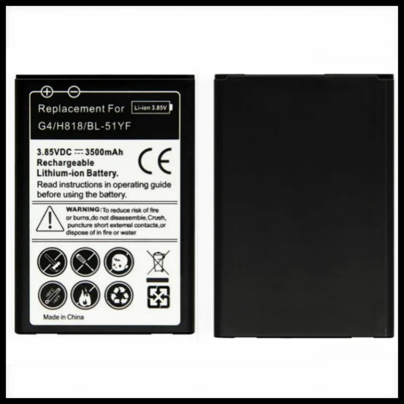 Сменный аккумулятор BL51YF G4 для LG H818 H818N VS999 F500 F500S F500K F500L H815|Аккумуляторы мобильных