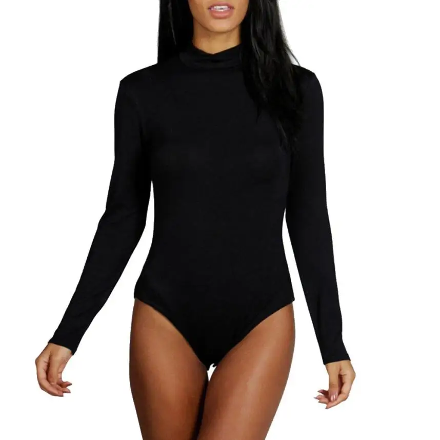 2019 Daily Women elegant Jumpsuit Long Sleeve warm Spring Solid Clubwear Polyester Playsuit Bodycon Party #VB | Женская одежда