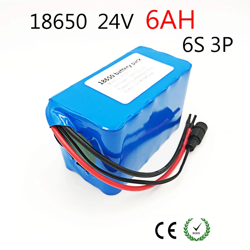 24V Батарея пакет 25 2 V 6Ah 18650 акумуляторная батарея 6000 мА/ч Перезаряжаемые для GPS