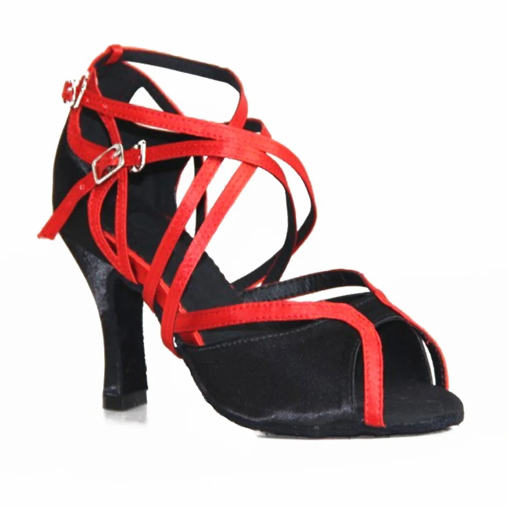 Salsa Latin Dance Shoes Customized Heels Height Satin Material New Style Women's Dancing For Girls JYG838 | Спорт и развлечения