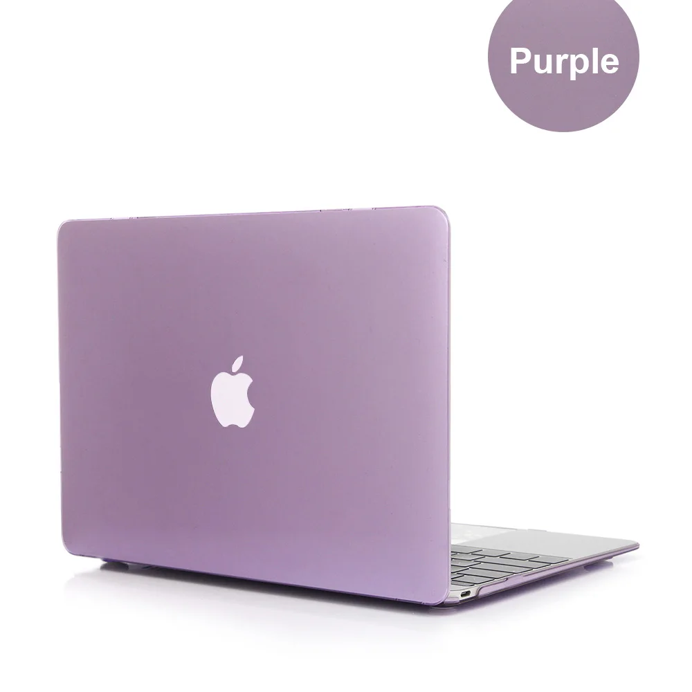 Фиолетовый Кристальный чехол для Apple Macbook Air Pro retina 11 12 13 15 чехол для ноутбука сумка для Mac book 13,3 дюймов - Цвет: Фиолетовый