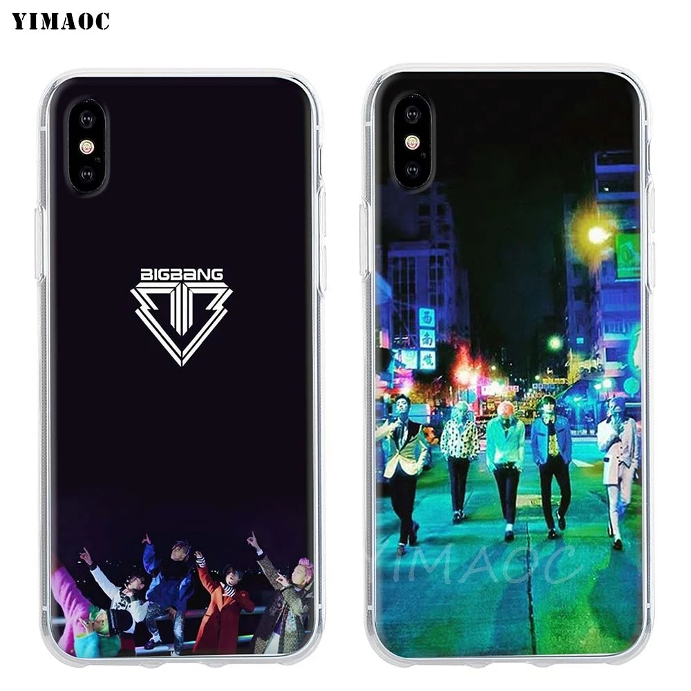 Мягкий чехол YIMAOC BIGBANG G DRAGON Rapper из ТПУ и силикона для iPhone 8 7 6 6S Plus 5 5S SE X XR XS 11 Pro Max |