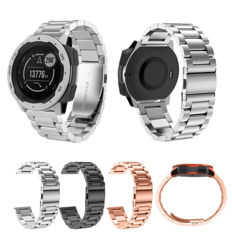 Quick Release Easy Fit 22mm Solid Stainless Steel Metal Bands Compatible for Garmin Instinct New Arrival | Электроника