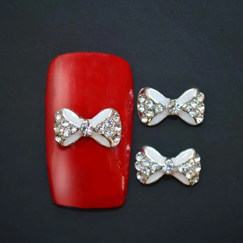 Горячий продавать 3 Шт./компл. Nail Art Советы Наклейки Deco Лук Узел Сплава Ювелирные
