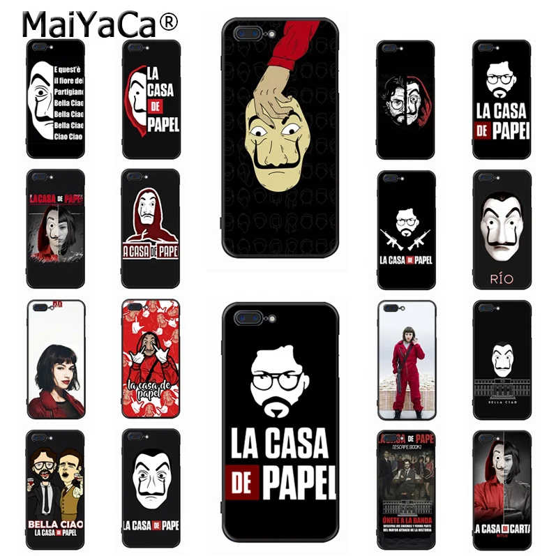 MaiYaCa Новинка Fundas чехол для телефона la casa de papel iPhone X 6 6S 7 7plus 8 8Plus 5 5S чехол|Бамперы| |