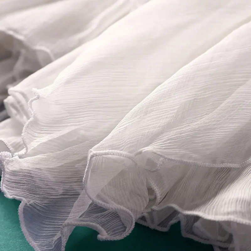 Элегантное Белое Платье миди женское летнее стильное платье 2017 из чистого шелка