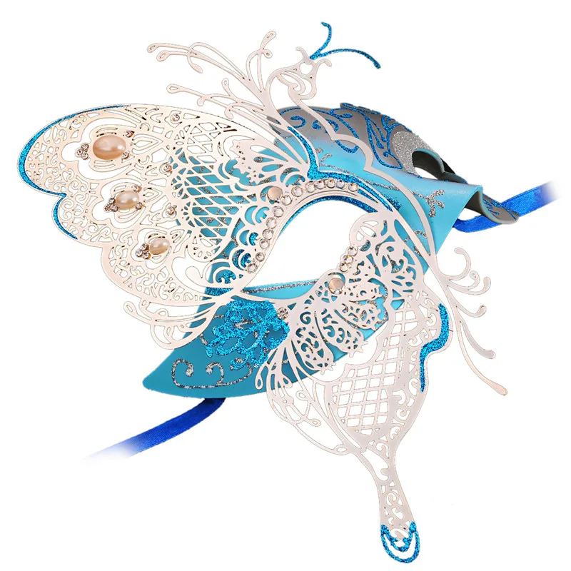 Красивая вечерние ческая Праздничная маска FunPa полые бабочки лазерная вырезка