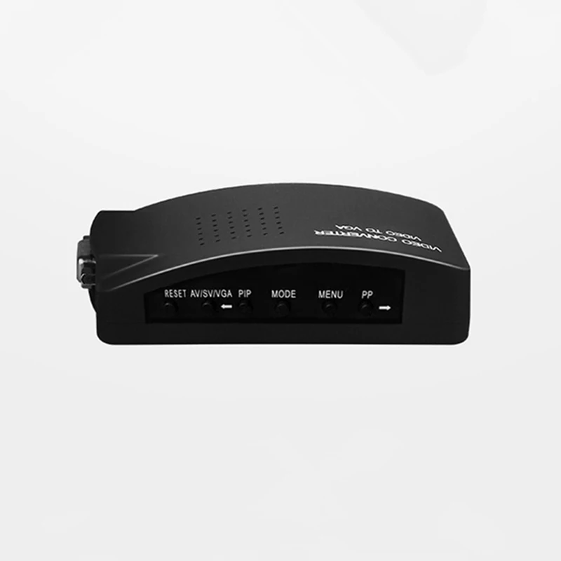 Композитный AV s-видео в VGA конвертер коробка ПК ноутбук ТВ проектор видео адаптер