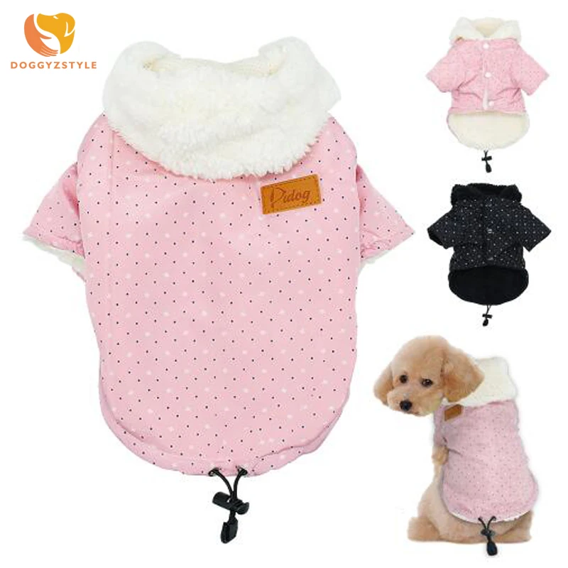 Теплая одежда для собак зимняя маленькая собака пальто куртка с капюшоном Кошка