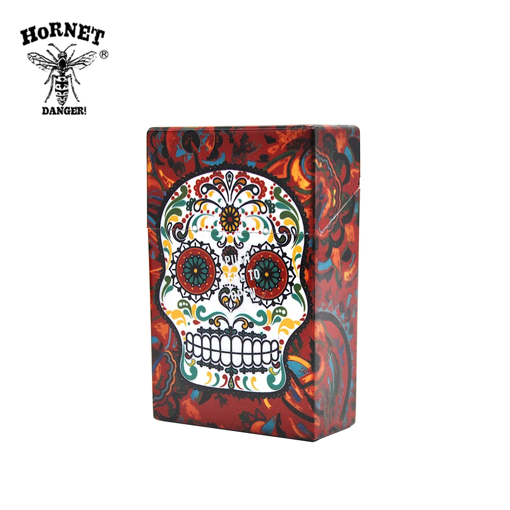 [HORNET]6 Type Skull Pattern Plastic Cigarette Case Size 95mm*60mm Cigarette Tobacco Storage Case