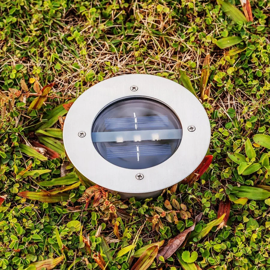저렴한 BEIAIDI 5PC 3LED 태양 지상 매장 된 빛 야외 SolarUnderground 갑판 플로어 램프 정원 마당 통로 풍경 잔디 빛