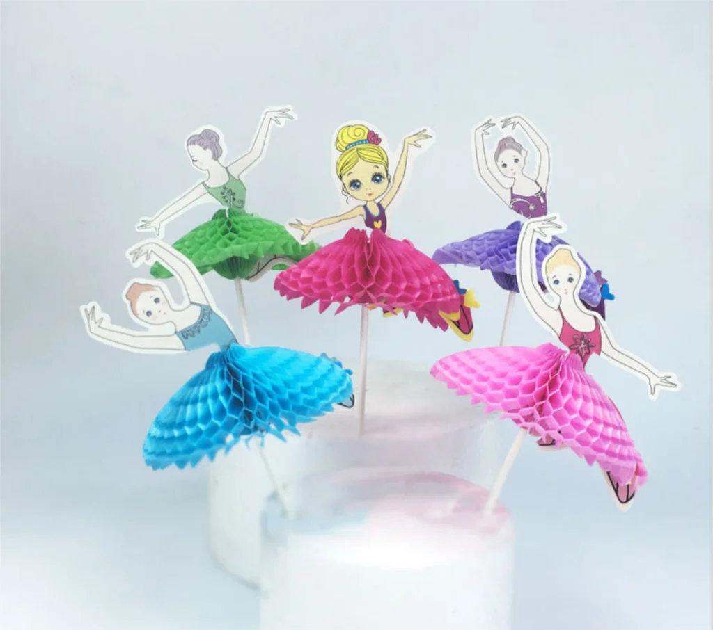 5 шт./компл. Балерина Фея Кекс Топпер выбирает Кружева Танцы Девушка вставка для