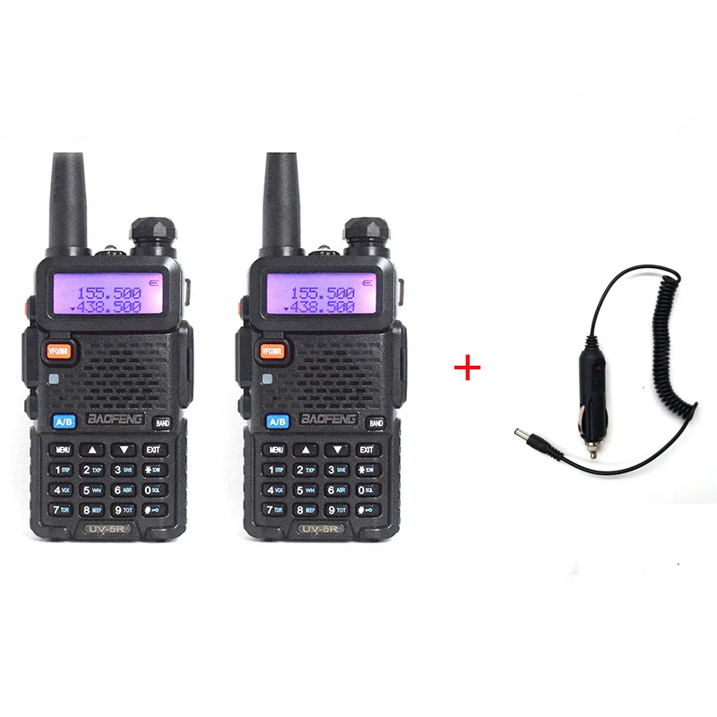 Option2 2 шт. BaoFeng UV-5R walkie talkie Профессиональный CB радио приемопередатчик baofeng UV5R 5 Вт двухдиапазонный радио VHF& UHF портативный двухстороннее радио - Цвет: Option2