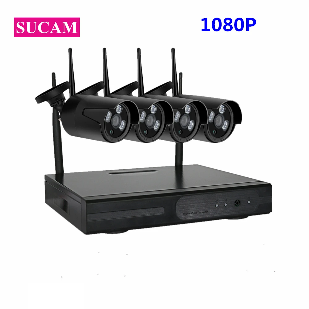 2MP Full HD Wifi система безопасности 1080P Водонепроницаемая подключи и играй 20 м ИК