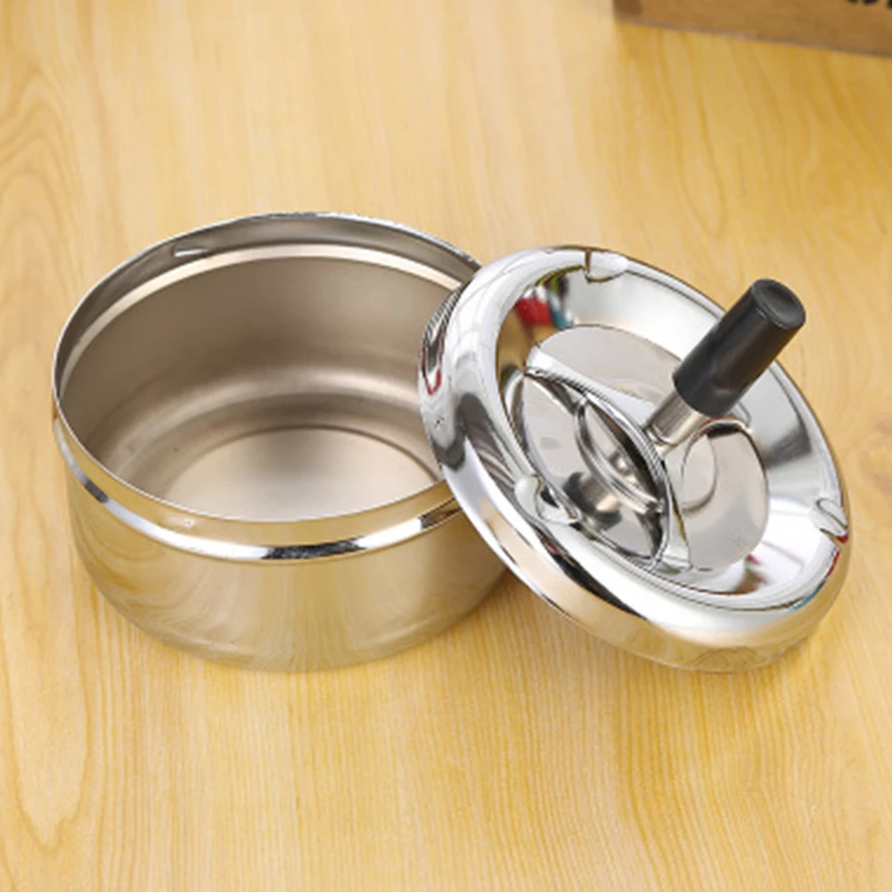 Housewares прочный круглый поднос из нержавеющей стали спиннинг сигареты
