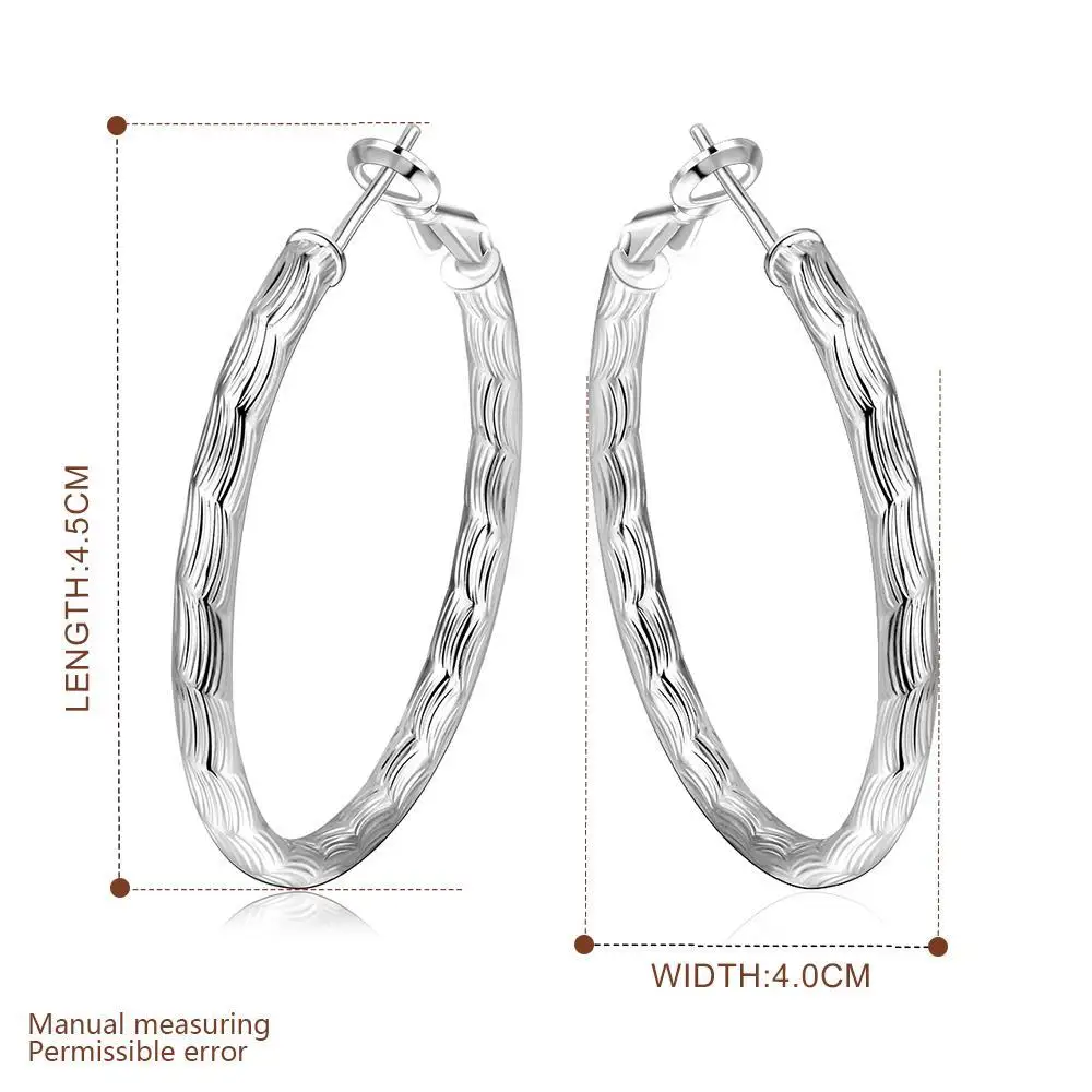New Cicles 925 Pure silver Hoop earings prata brinco e341 gift box Free Fashion Jewelry | Украшения и аксессуары