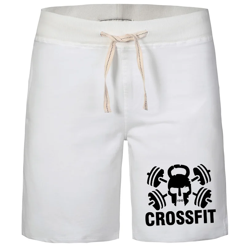 Гимнастические износостойкие шорты Crossfit с черепом в классическом стиле, дышащие, однотонные, из хлопка, лидер продаж, с карманами, штаны для бега
