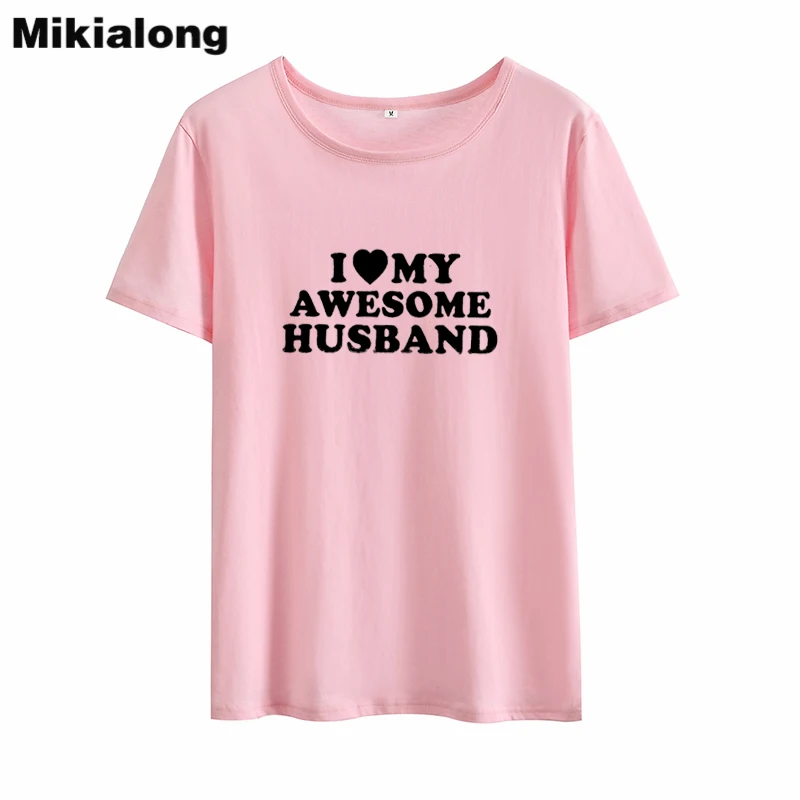 Фото Забавная женская футболка Mikialong с надписью I Love My Φ 2018 100% хлопок коротким рукавом Забавная женская футболка Mikialong с надписью I Love My Φ 2018 100% хлопок коротким рукавом