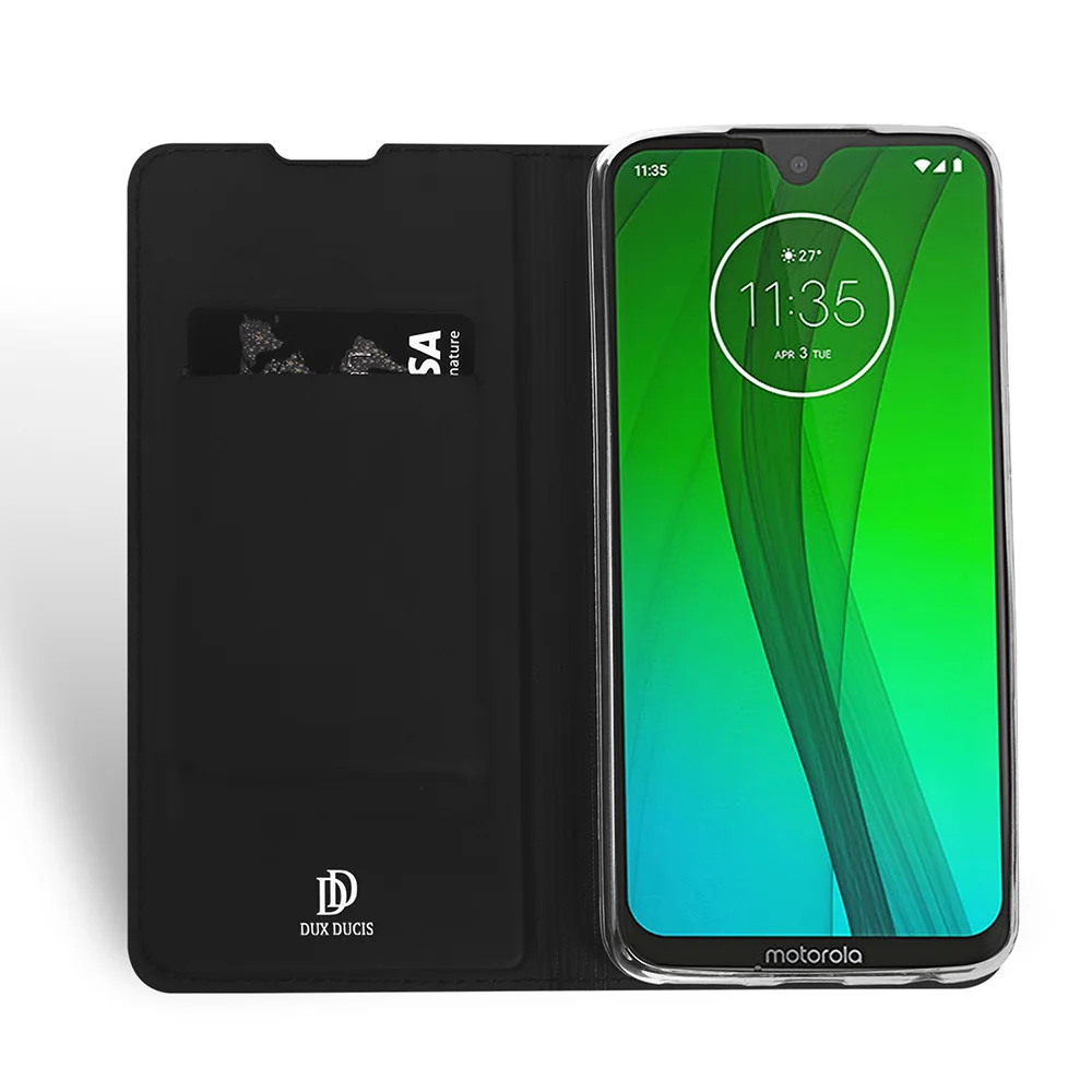 DUX DUCIS PU Leather Wallet Case For Moto G7 Luxury Flip Card Slot Cover Motorola Plus G 7 G7Plus 6.2 inch Hoesje | Мобильные