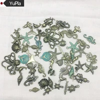 60pcsset charms marine starfish antique bronze plated pendants making diy handmade bracelet necklace key chain bag accessories