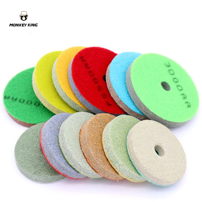 7 pieces/lot Diamond Sponge fiber polishing pad For Polishing Wet Using Stone Buff Granite Marble concrete shinny result | Инструменты
