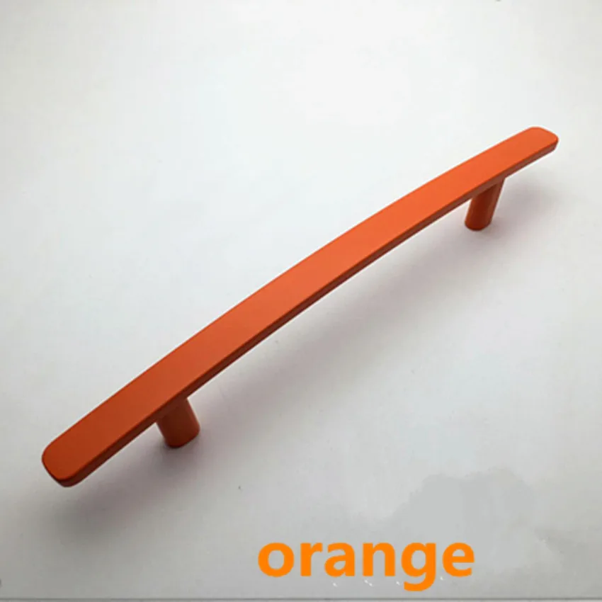 orange 128 мм современная мода цвет Мебельная ручка белый черный синий желтый тумба кухонного шкафа дверная ручка 5' зеленый выдвижной ящик - Цвет: orange