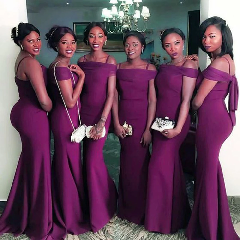 

purple bridesmaid dresses off the shoulder mermaid sexy back long maid of honor dresses wedding guest dresses