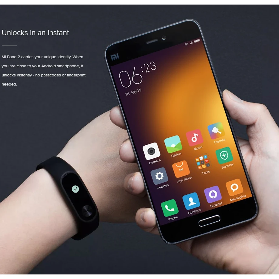 Оригинальный Xiaomi mi Группа 2 Band2 Смарт фитнес браслет часы OLED Touchpad трекер сна