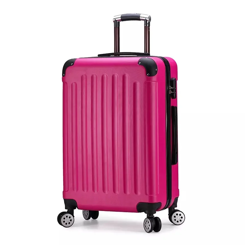 Rose Red 2" 24 дюймов ПК с изображением Губки Боба путешествия чемодан на колесах тележка для ручной клади Сумка Для женщин rolling багажа прекрасный Дорожный чемодан - Цвет: Rose Red