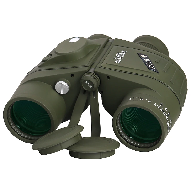 BIJIA 7x50 military binoculars rangefinder professional waterproof telescope with tripod interface sailing compass | Инструменты