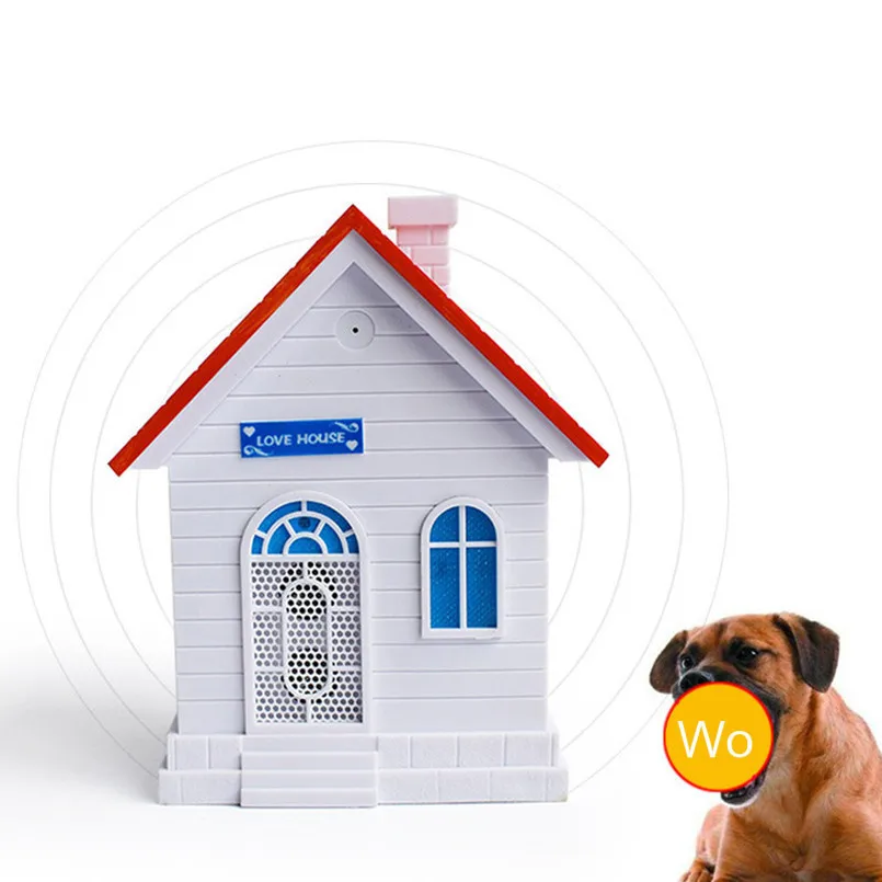 Dog Repeller Ultrasonic Anti Barking Collars Love House Outdoor Stop Bark Deterrents Control Training Trainer Device J-1602 | Дом и сад