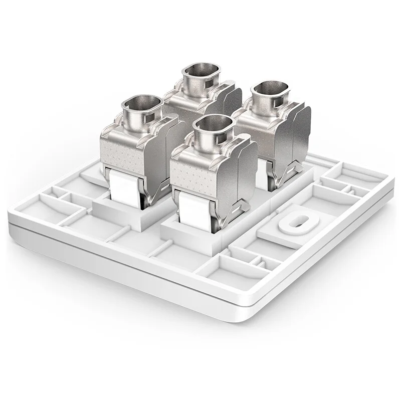 AUCAS 12 шт. RJ45 Keystone Cat6 Экранированный FTP модуль из цинкового сплава Jack сетевой