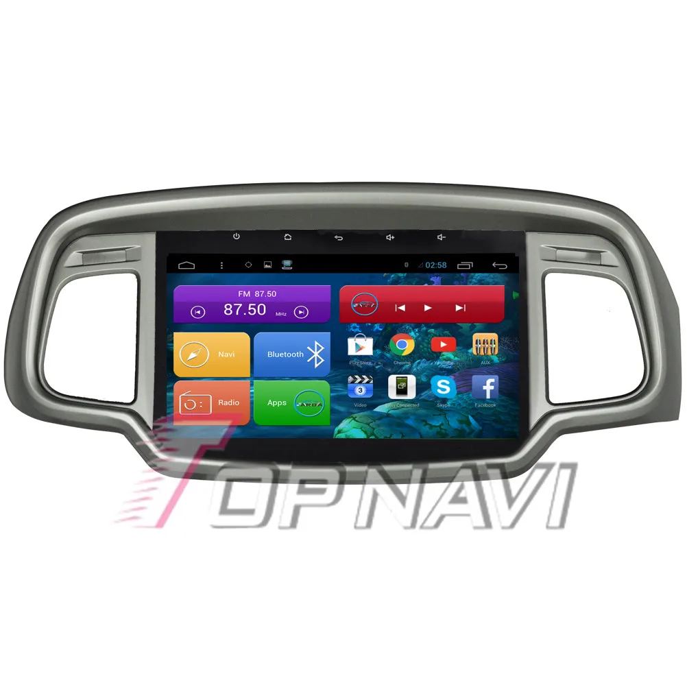 Topnavi 10 2 &quotчетырехъядерный Android 6 0 Автомобильный GPS навигатор для KIA Sorento Авторадио