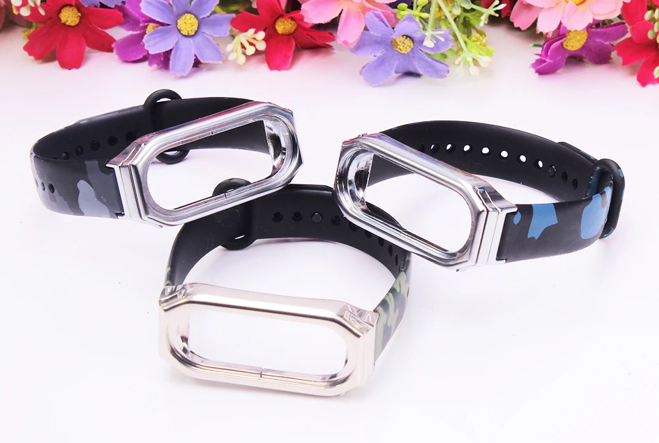 BOORUI новые Miband 3 ремень с металлическим корпусом и разнообразные с цветочным принтом correas Miband 3 аксессуары ремешок для xiaomi mi3