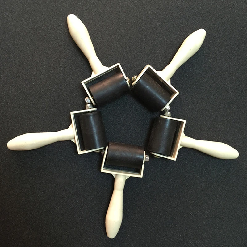 3.5*8*11cm Clay Roller Non-Stick Roller Pin Stamping Brayer Art Clay Tools for Craft Pottery Rolling Pin Modelling Tool Random