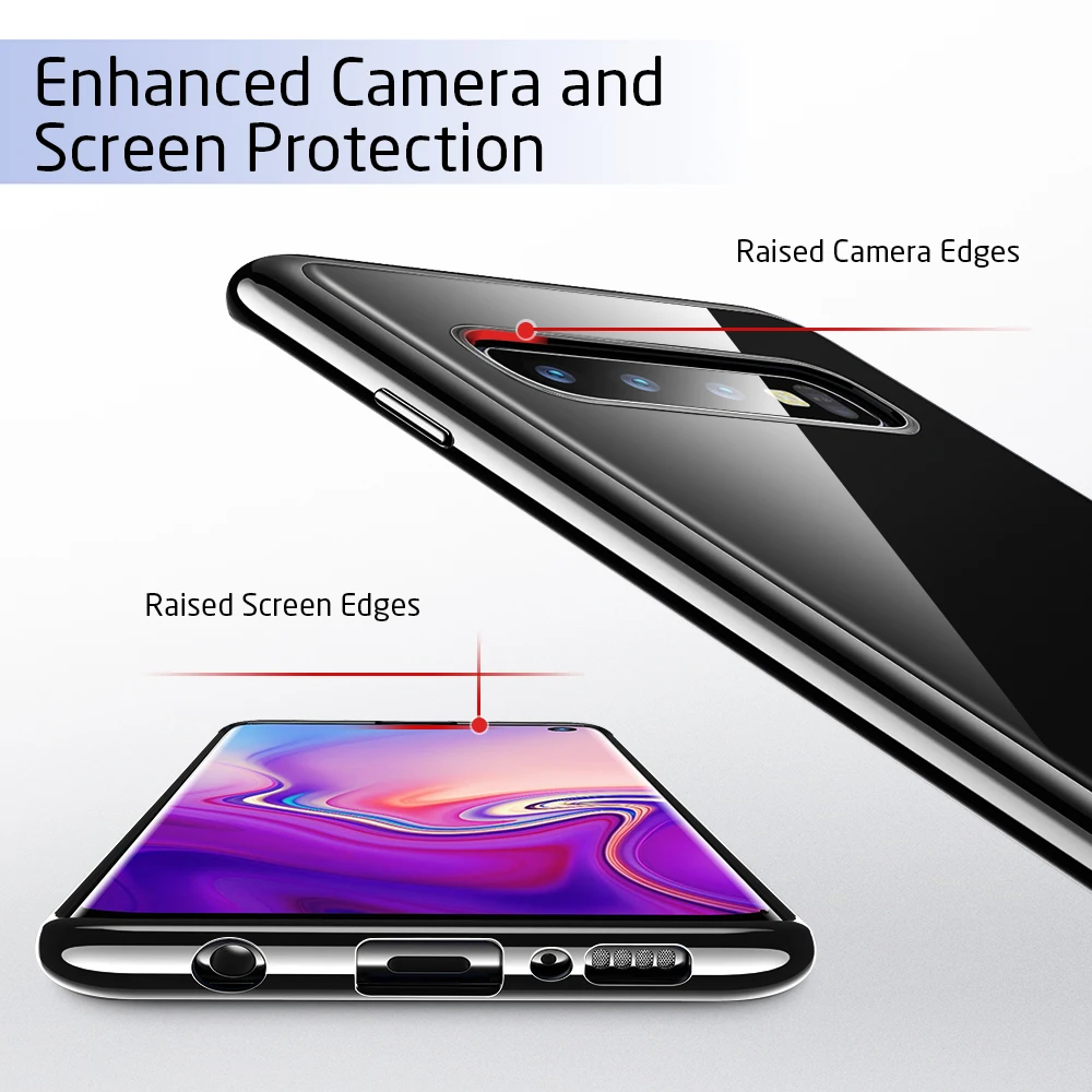 Чехол ESR для samsung Galaxy S10 S10 Plus, мягкий чехол из ТПУ с покрытием, прозрачный чехол, металлический бампер, задний Чехол для samsung S10 Plus