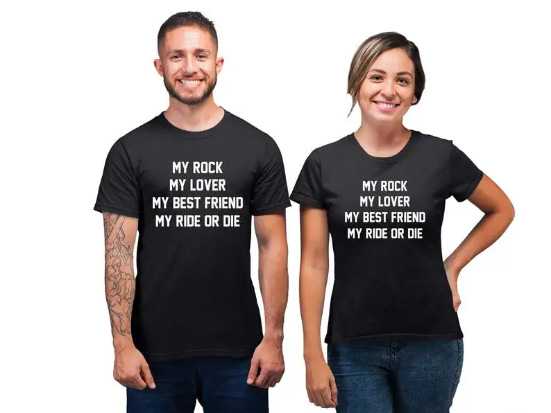Рубашки Sugarbaby My Rock Ride или die Couple его рубашки для ее пары | Женская одежда