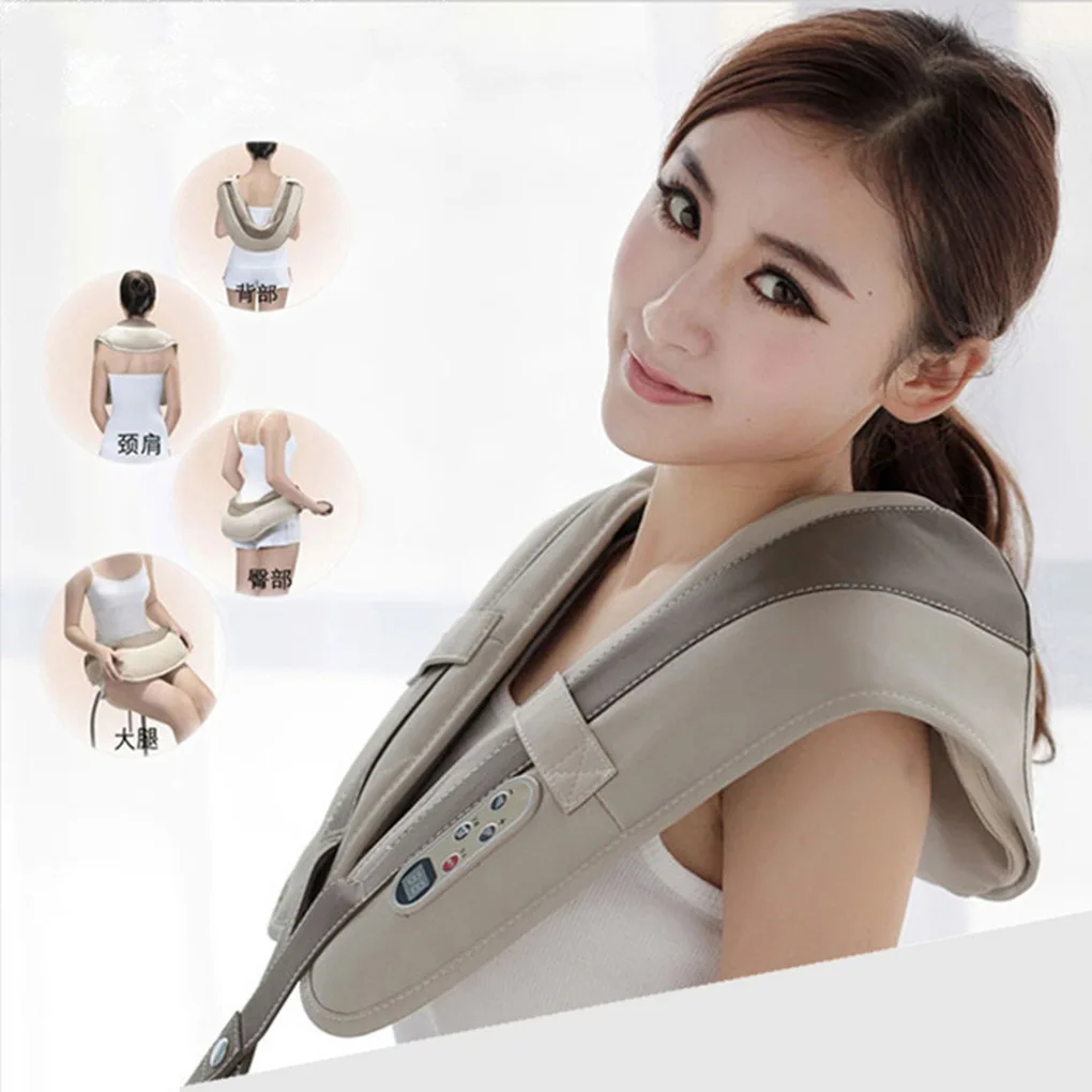 

Electrical Shiatsu back massager 3D kneading vibration Shoulder Massager Frozen shoulder Pain Relief The best gift 220-240V
