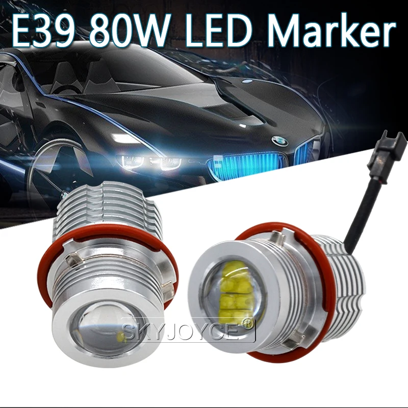 2019 высокое качество 2*80 Вт E39 LED набор маркеров 80 светодиодные чипы DRL 6500 к белый для