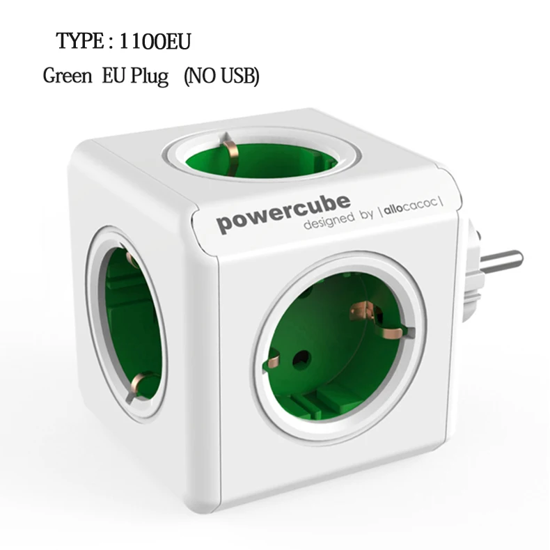 Allocacoc powercube розетка с usb удлинитель электрический пробка розетки заглушки для переходник розеток силовой куб силовая полоса мультирозеточный удлинитель ЕС электрическая 16A 2.1A Домашнее использование зарядка