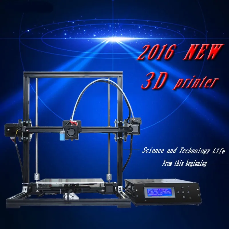 Дизайн DIY Tronxy 3d принтер металлическая рамка Боуден экструдер большой размер печати 220x220x300 мм lcd блок управления 8 Гб sd-карта и PLA бесплатно