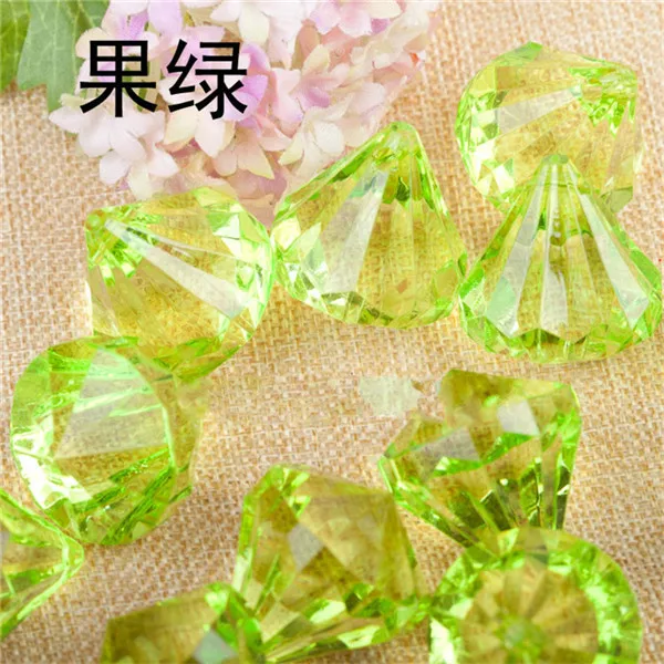 Light green 12 шт./лот, многоцветная подвесная люстра в виде ромба, акриловые хрустальные бусины для дома, сделай сам, украшение для свадебной вечеринки - Цвет: Light green